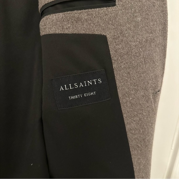 All Saints Wool Overcoat - Picture 4 of 5